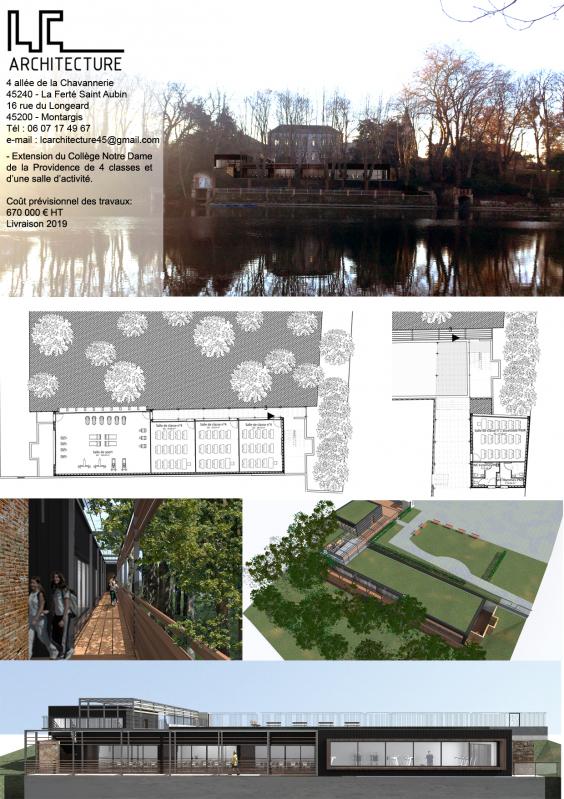 Extension du Collège Notre Dame de la Providence : création de 4 salles de classe et une salle de sport