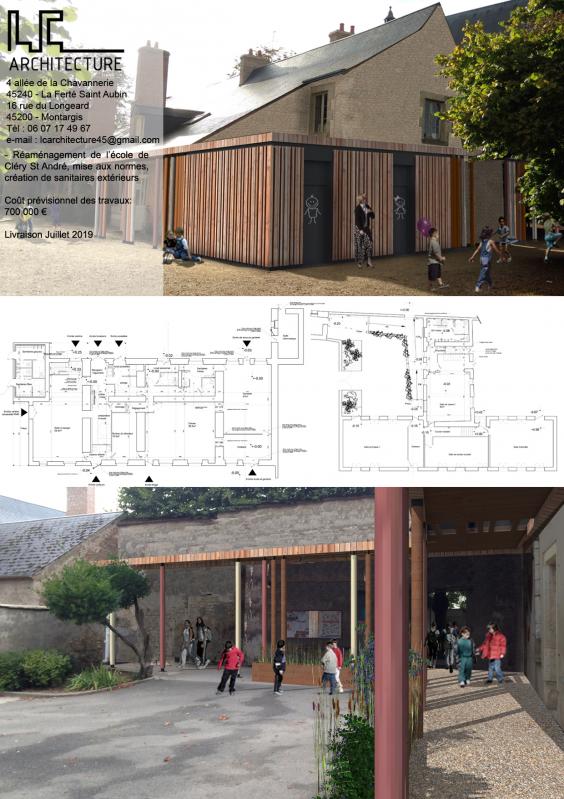 Réaménagement de l’école Notre Dame de Cléry Saint-André, mise aux normes et création de sanitaires extérieurs