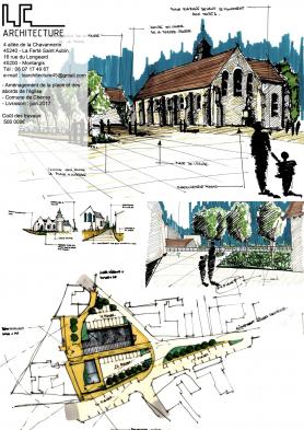 Aménagement de la place et des abords de l’église de Chérisy (28)